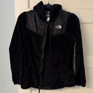 The North Face Black Hooded Fleece Jacket - Kids